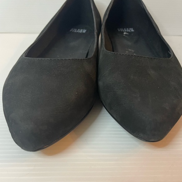 Eileen Fisher Jil Tumbled Nubuck Flat Black Size 7.5 - Picture 2 of 6